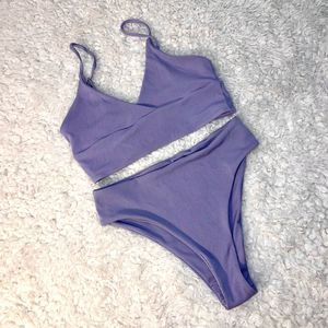 SHEIN | Purple High Waisted High Cut Bikini